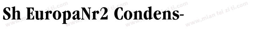 Sh EuropaNr2 Condens字体转换